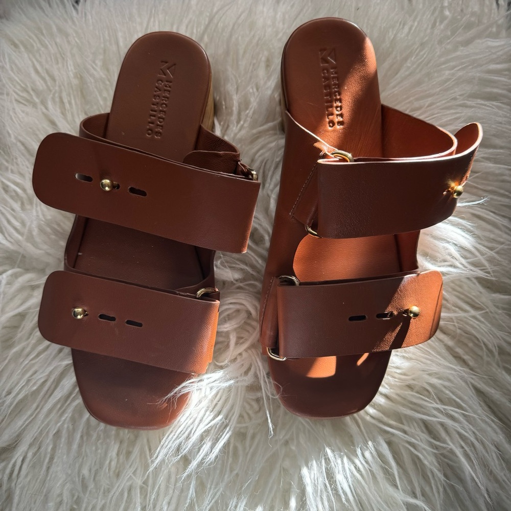 MERCEDES CASTILLO Lisanne Napa Leather Platform Sandals • size 6 - Picture 2 of 8
